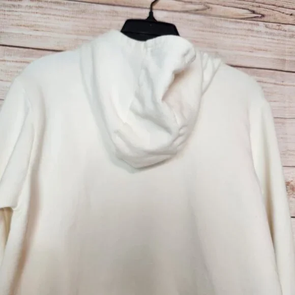 The North Face Half Dome Sweatshirt Hoodie Pullover Size L Ivory Pink Blue Women - Picture 13 of 16